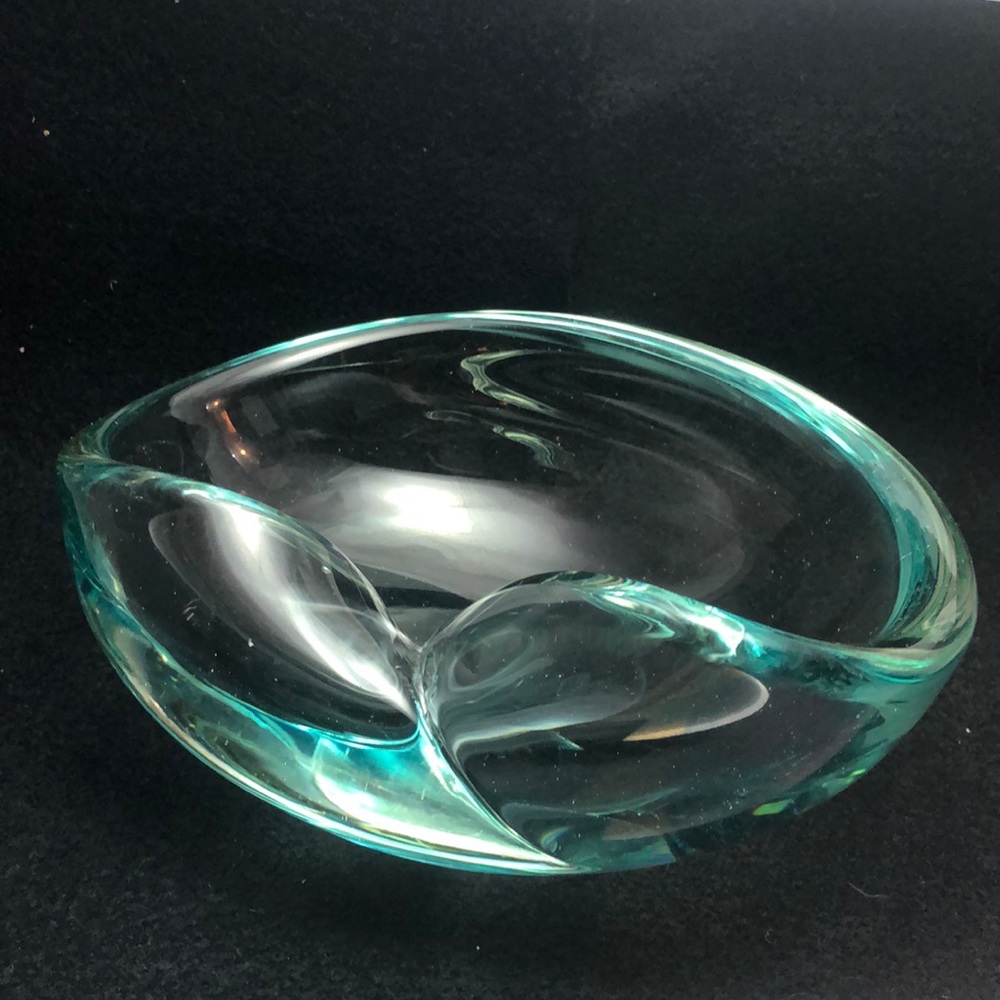 Murano Style Vintage Glass Dish or Ashtray